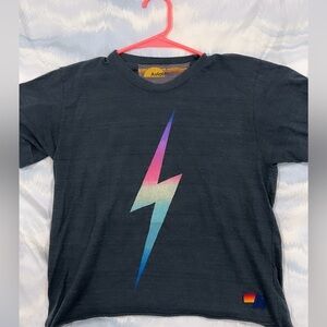 Rainbow Lightning aviator nation shirt